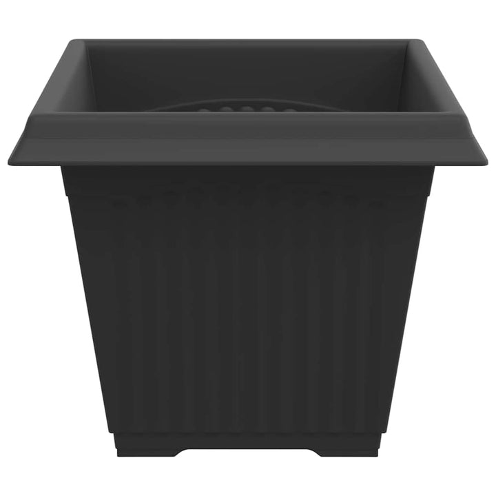 Firkantet Blomsterkrukke 6 pcs Sort 38 x 38 x 30 cm Plastik