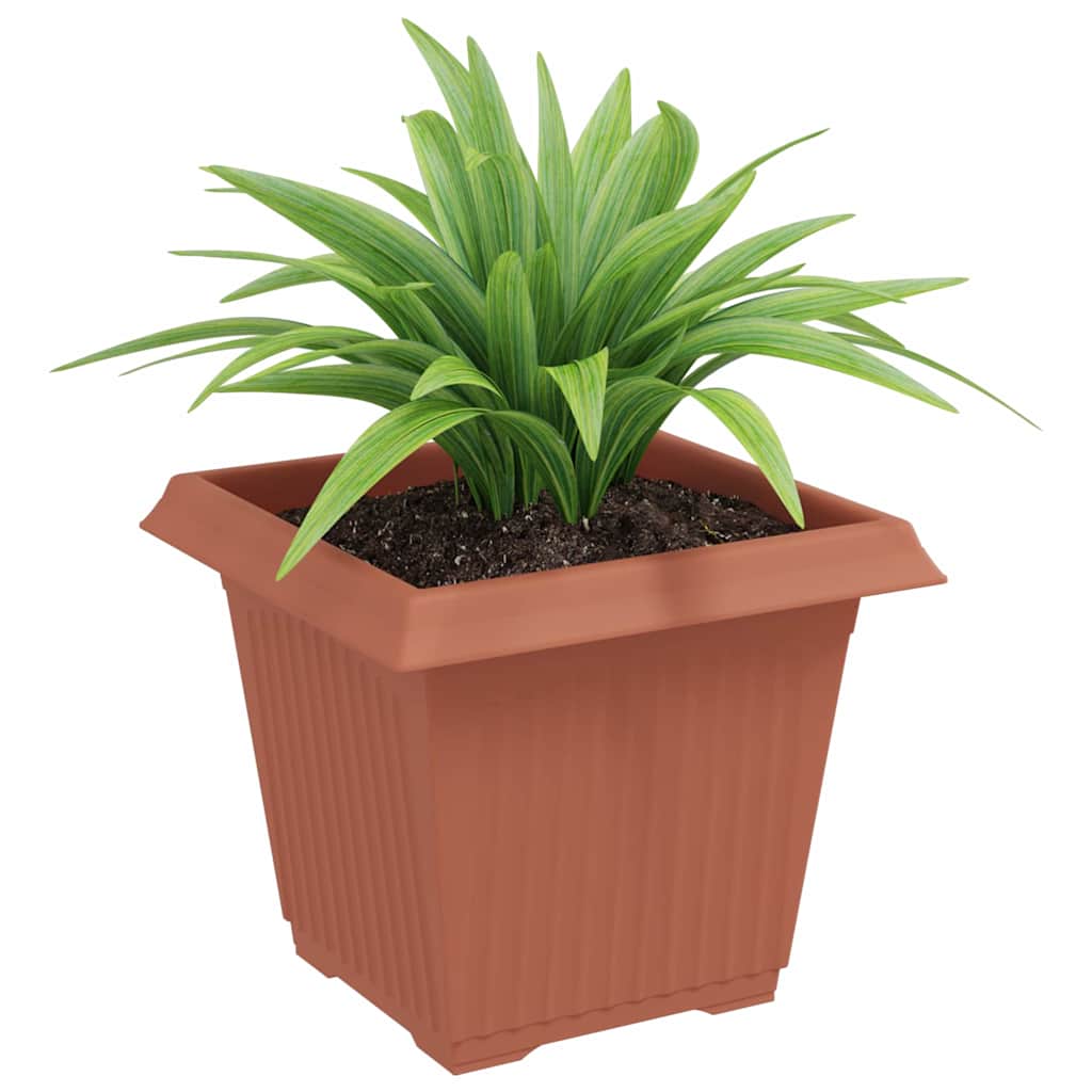 Firkantet Blomsterkrukke 24 pcs Mursten Rød 20 x 20 x 16 cm