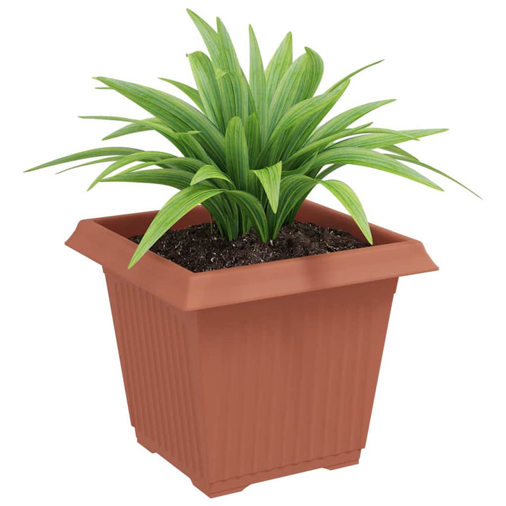 Firkantet Blomsterkrukke 24 pcs Mursten Rød 20 x 20 x 16 cm