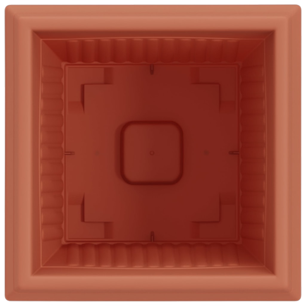 Firkantet Blomsterkrukke 24 pcs Mursten Rød 20 x 20 x 16 cm
