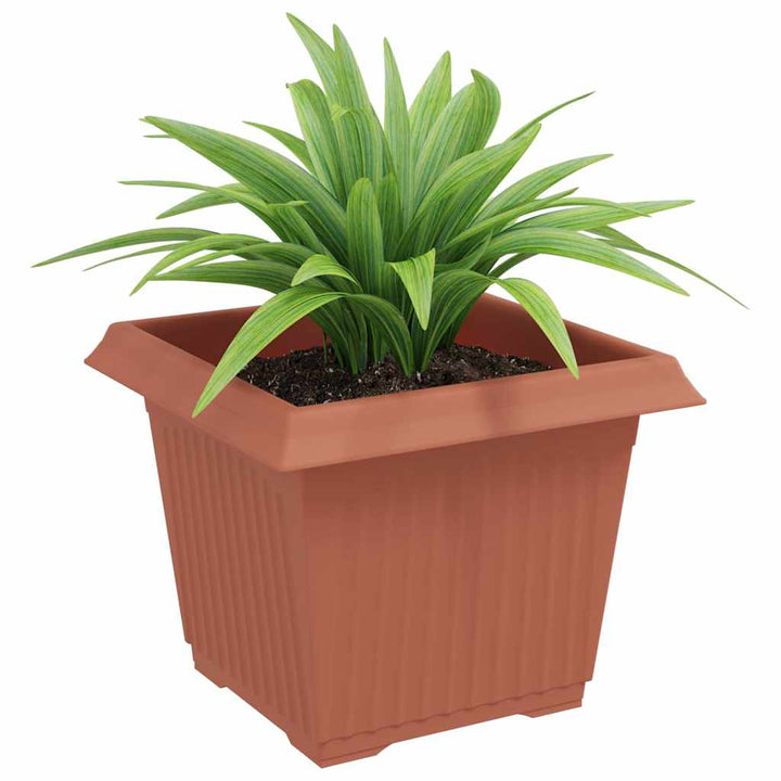 Firkantet Blomsterkrukke 24 pcs Mursten Rød 23 x 23 x 17,5 cm