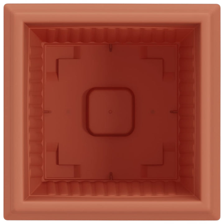 Firkantet Blomsterkrukke 24 pcs Mursten Rød 23 x 23 x 17,5 cm
