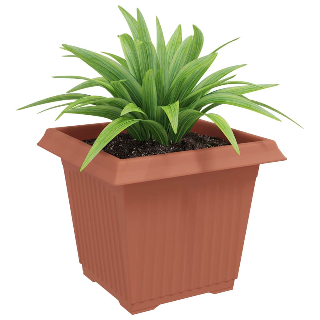 Firkantet Blomsterkrukke 24 pcs Mursten Rød 28,5 x 28,5 x 22 cm
