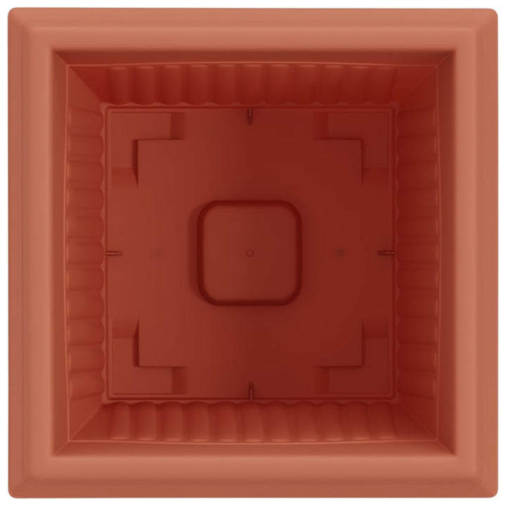 Firkantet Blomsterkrukke 24 pcs Mursten Rød 28,5 x 28,5 x 22 cm
