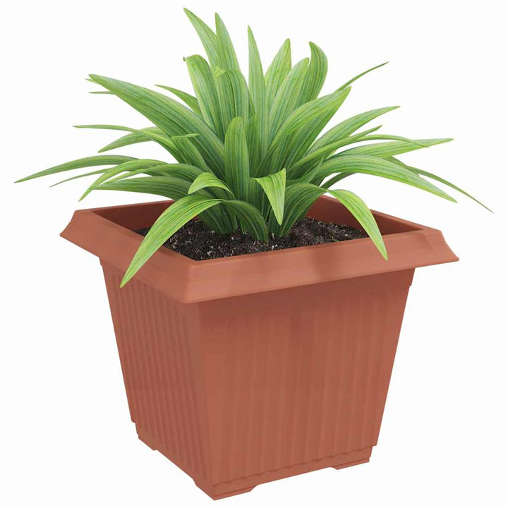 Firkantet Blomsterkrukke 24 pcs Mursten Rød 43 x 43 x 33,5 cm