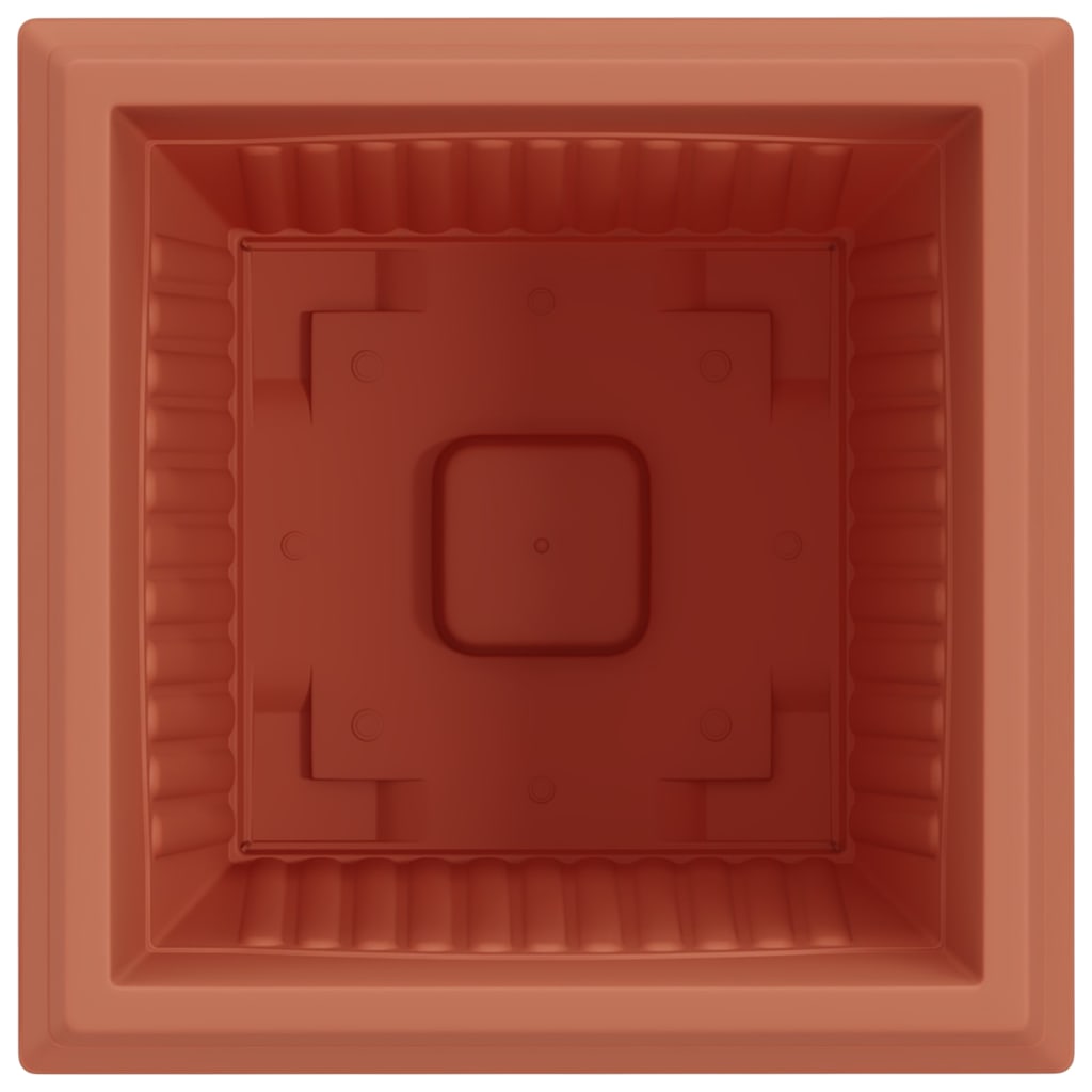 Firkantet Blomsterkrukke 24 pcs Mursten Rød 43 x 43 x 33,5 cm