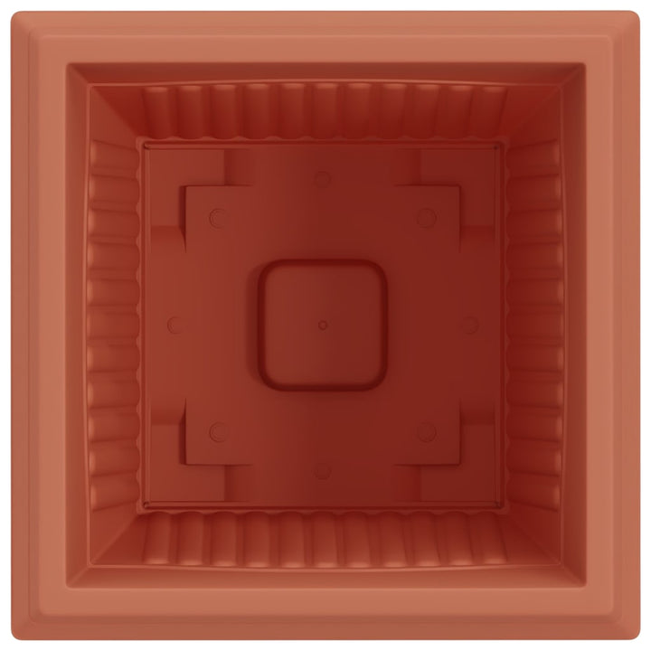 Firkantet Blomsterkrukke 24 pcs Mursten Rød 43 x 43 x 33,5 cm