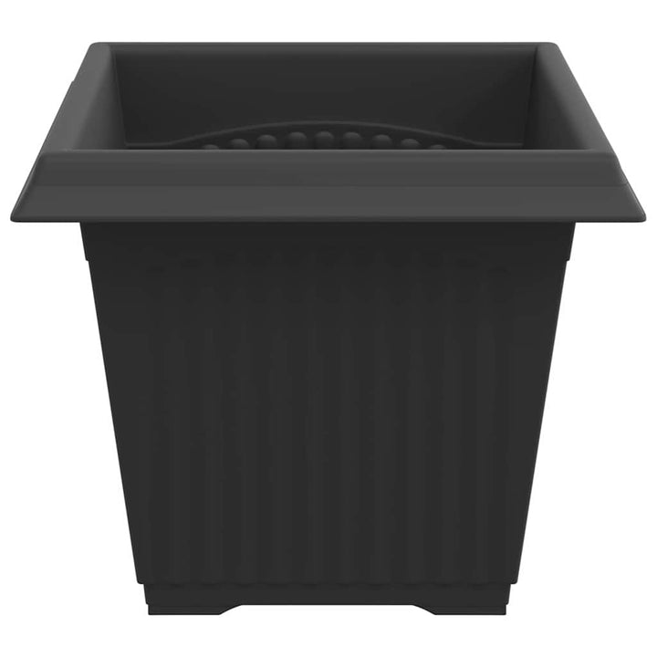 Firkantet Blomsterkrukke 24 pcs Sort 20 x 20 x 16 cm Plastik