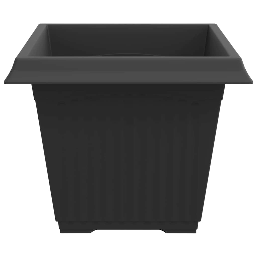 Firkantet Blomsterkrukke 24 pcs Sort 43 x 43 x 33,5 cm Plastik