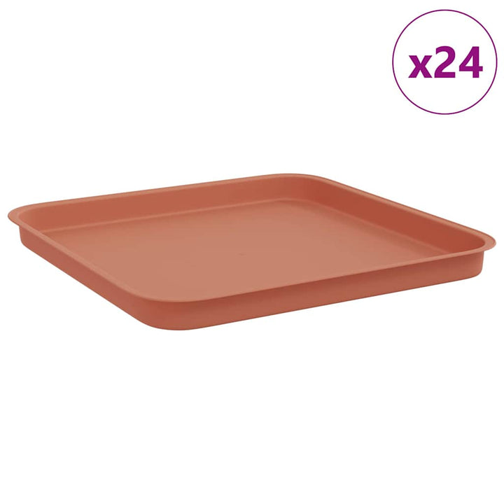 Firkantet Blomsterbakke 24 pcs Mursten Rød 32 x 32 x 2,5 cm