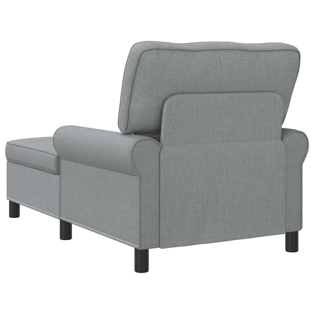 Chaise Lounge med pude Lysegrå 91 x 157 x 91 cm Stof