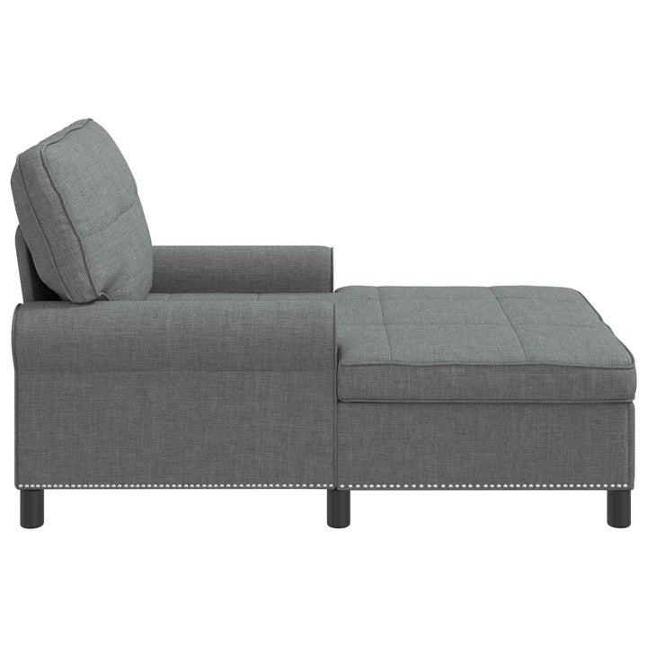 Chaise Lounge med pude Mørkegrå 91 x 157 x 91 cm Stof