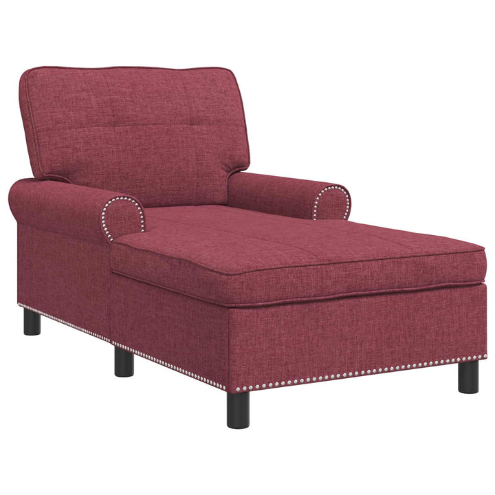 Chaise Lounge med pude Vinrød 91 x 157 x 91 cm Stof