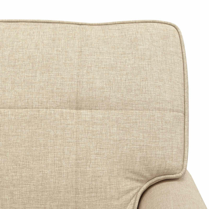 Chaise Lounge med pude Creme 91 x 157 x 91 cm Stof