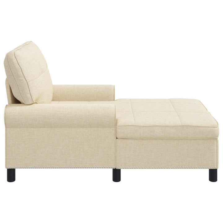 Chaise Lounge med pude Creme 91 x 157 x 91 cm Stof