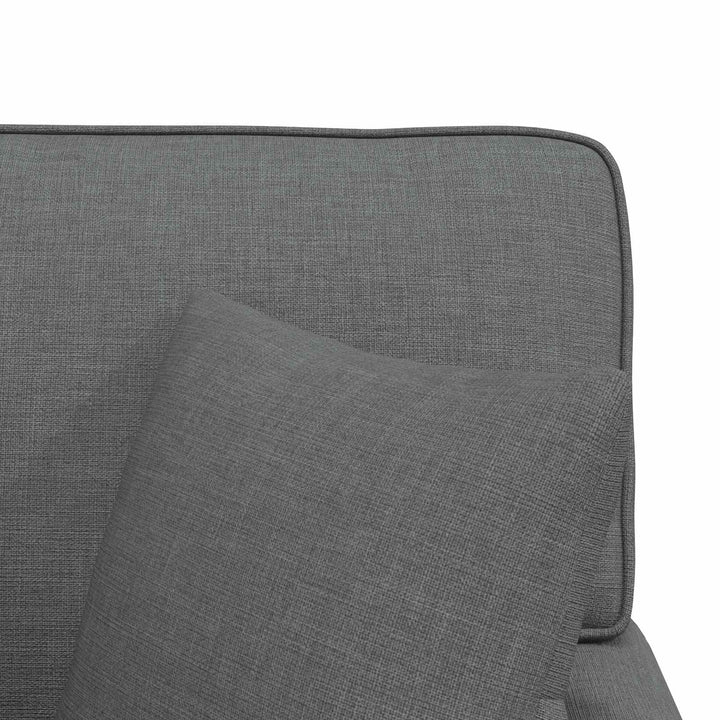 Chaise lounge med volant med pude med pude 3 pcs Mørkegrå Stof