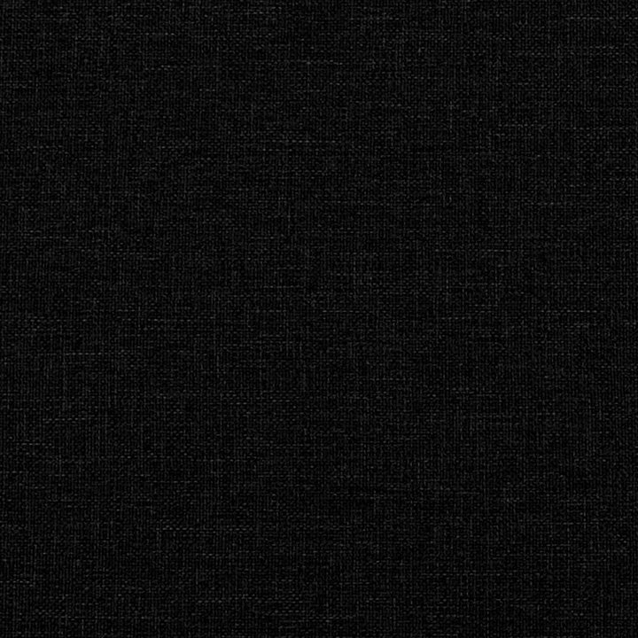 Chaise lounge med volant med pude med pude 3 pcs Sort Stof