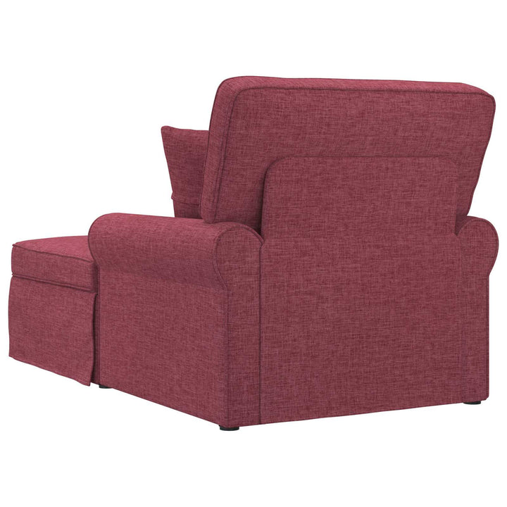 Chaise lounge med volant med pude med pude 3 pcs Vinrød Stof