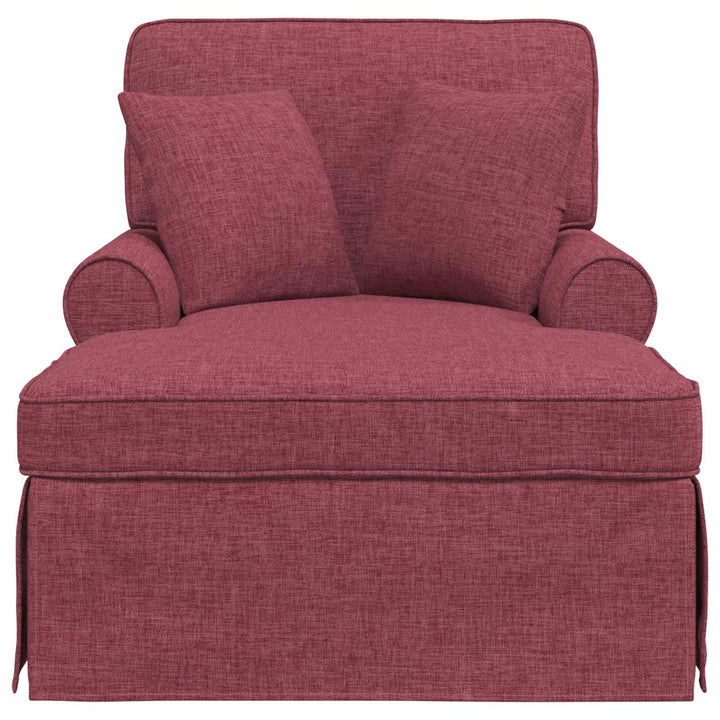 Chaise lounge med volant med pude med pude 3 pcs Vinrød Stof