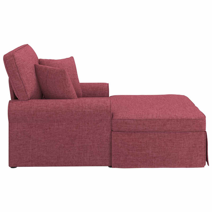 Chaise lounge med volant med pude med pude 3 pcs Vinrød Stof