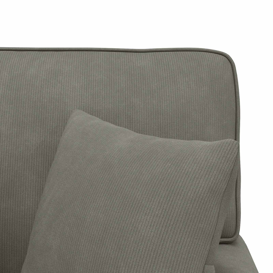 Chaise lounge med volant med pude 3 pcs Lysegrå Velourstof
