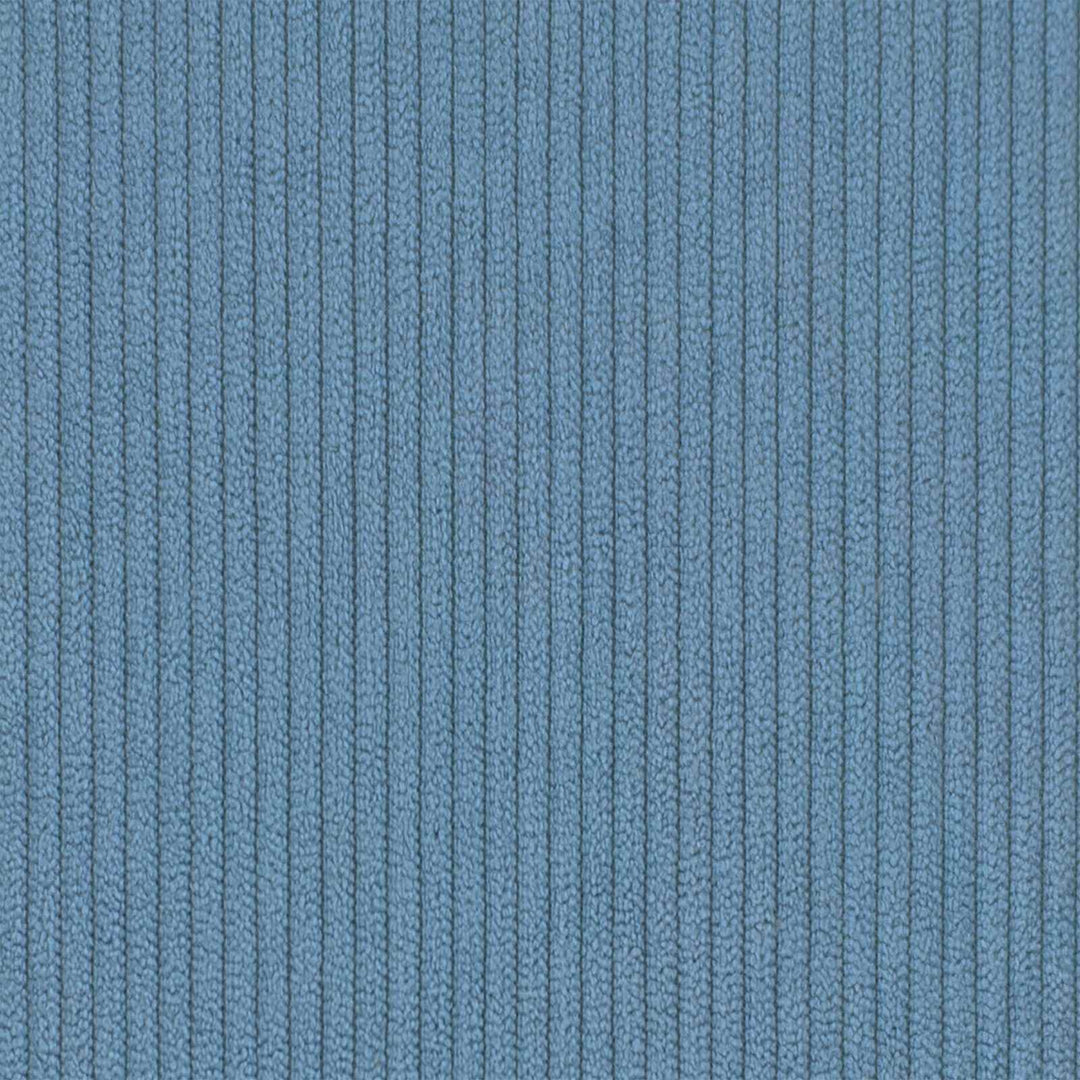 Chaise lounge med volant med pude med pude 3 pcs Blå Velourstof