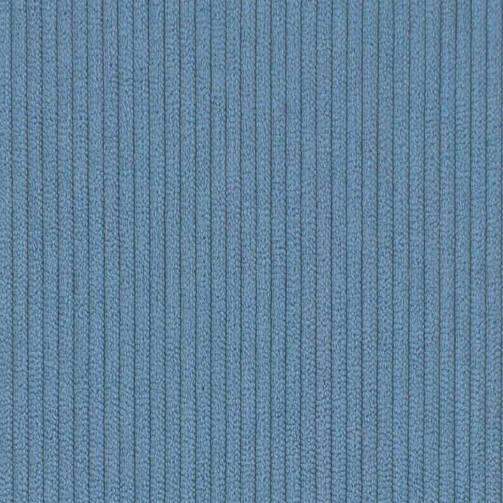 Chaise lounge med volant med pude med pude 3 pcs Blå Velourstof