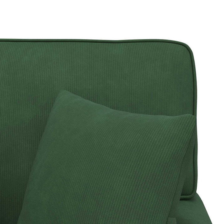 Chaise lounge med volant med pude 3 pcs Jungle Grøn Velourstof