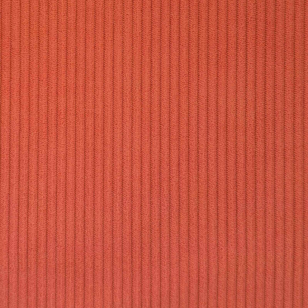 Chaise lounge med volant med pude 3 pcs Rød orange Velourstof