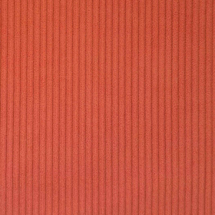 Chaise lounge med volant med pude 3 pcs Rød orange Velourstof