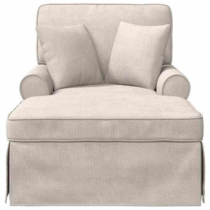 Chaise lounge med volant Cremefarvet 157 x 91 x 91 cm ARES