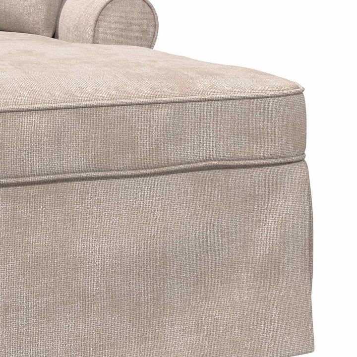 Chaise lounge med volant med pude Beige 157 x 91 x 91 cm ARES
