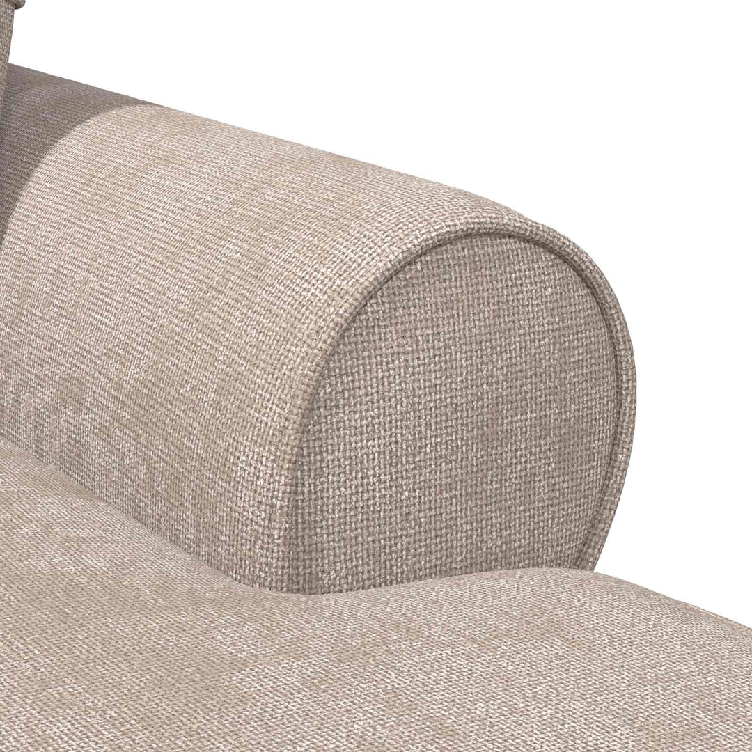 Chaise lounge med volant med pude Beige 157 x 91 x 91 cm ARES