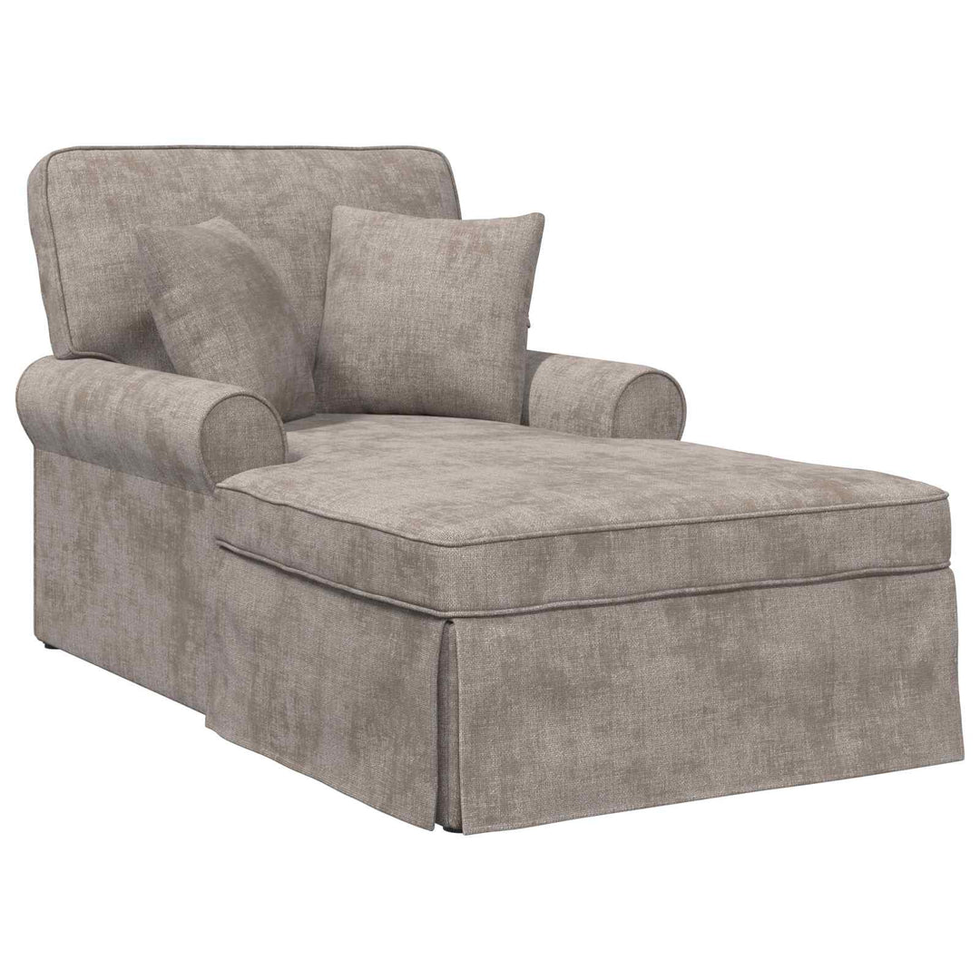 Chaise lounge med volant Sandfarvet 157 x 91 x 91 cm ARES