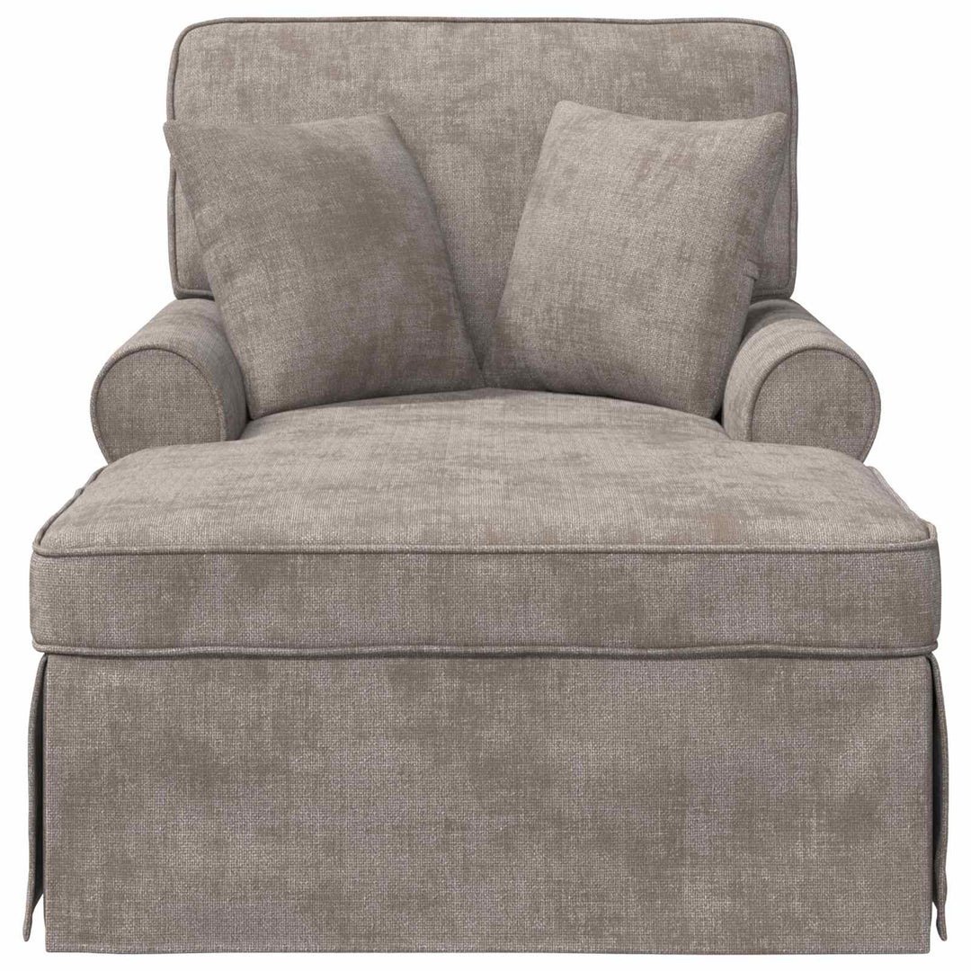Chaise lounge med volant Sandfarvet 157 x 91 x 91 cm ARES