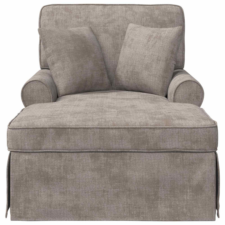 Chaise lounge med volant Sandfarvet 157 x 91 x 91 cm ARES