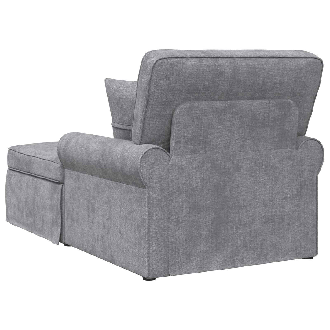 Chaise lounge med volant med pude Lysegrå 157 x 91 x 91 cm ARES