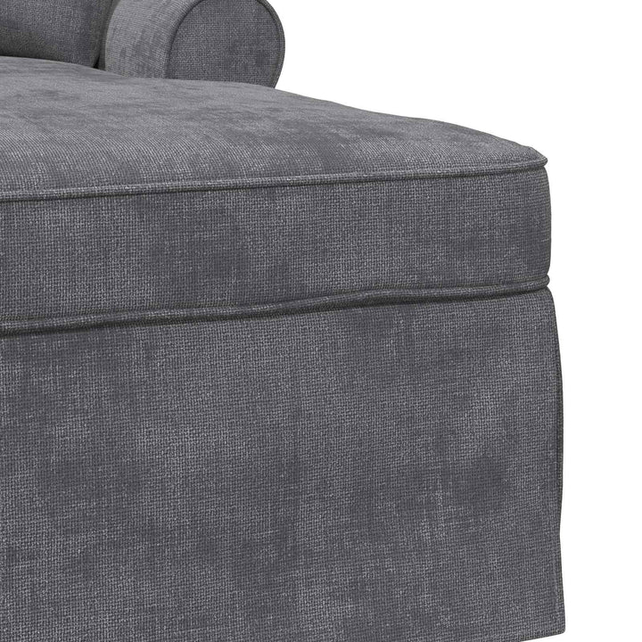 Chaise lounge med volant Mørkegrå 157 x 91 x 91 cm ARES