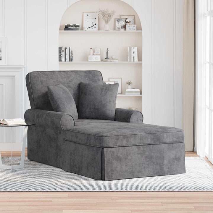 Chaise lounge med volant Mørkegrå 157 x 91 x 91 cm ARES