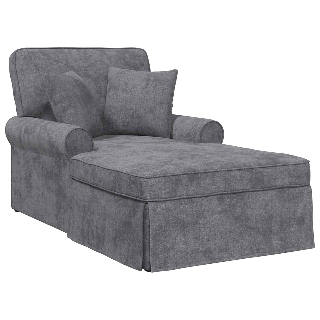 Chaise lounge med volant Mørkegrå 157 x 91 x 91 cm ARES