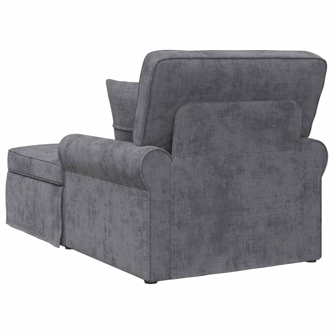 Chaise lounge med volant Mørkegrå 157 x 91 x 91 cm ARES