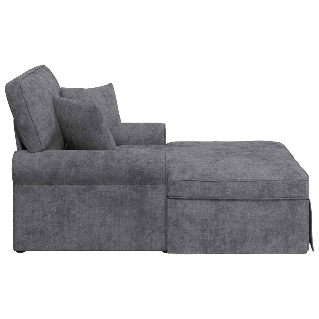 Chaise lounge med volant Mørkegrå 157 x 91 x 91 cm ARES