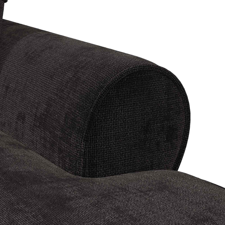 Chaise lounge med volant med pude Sort 157 x 91 x 91 cm ARES