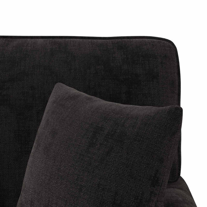 Chaise lounge med volant med pude Sort 157 x 91 x 91 cm ARES