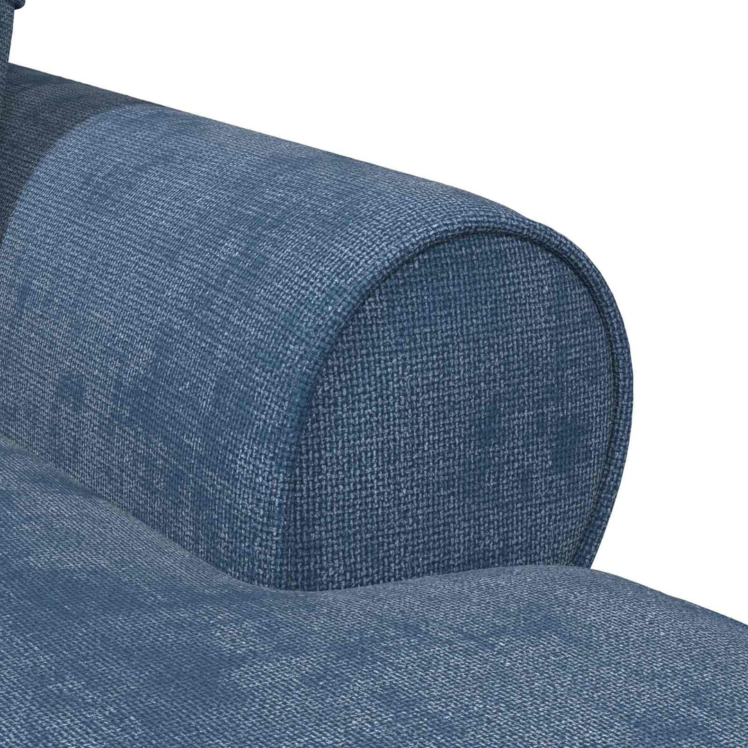 Chaise lounge med volant med pude Blå 157 x 91 x 91 cm ARES
