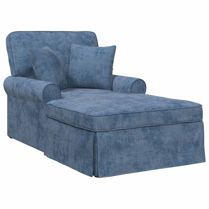 Chaise lounge med volant med pude Blå 157 x 91 x 91 cm ARES