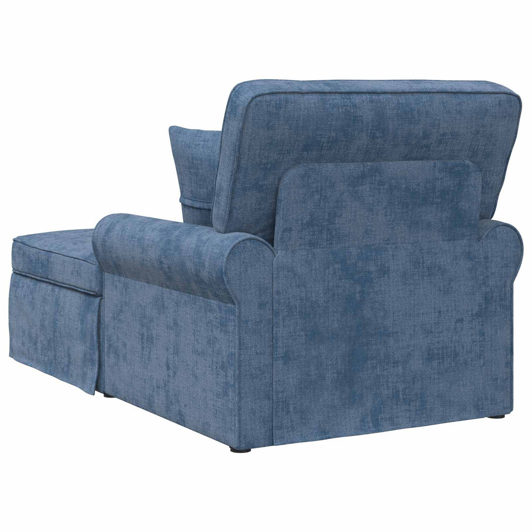 Chaise lounge med volant med pude Blå 157 x 91 x 91 cm ARES