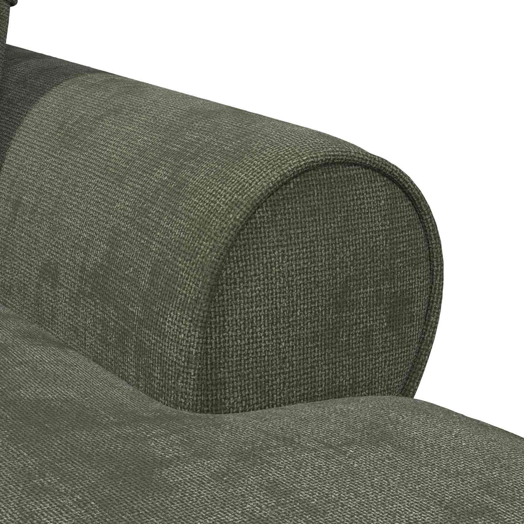 Chaise lounge med volant med pude Grøn 157 x 91 x 91 cm ARES