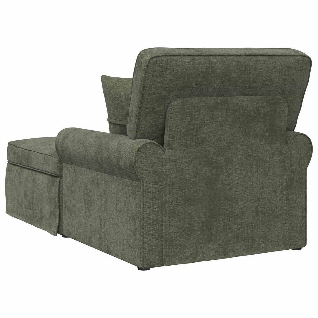 Chaise lounge med volant med pude Grøn 157 x 91 x 91 cm ARES
