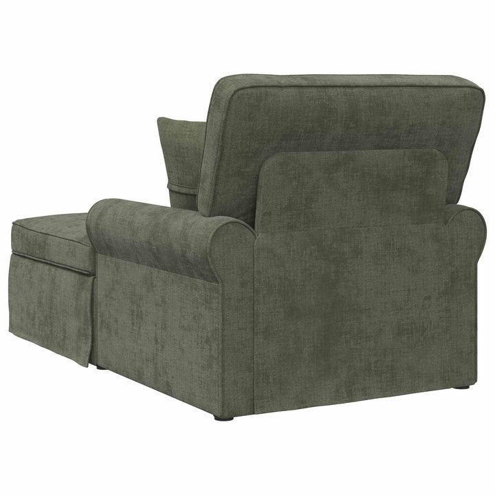 Chaise lounge med volant med pude Grøn 157 x 91 x 91 cm ARES